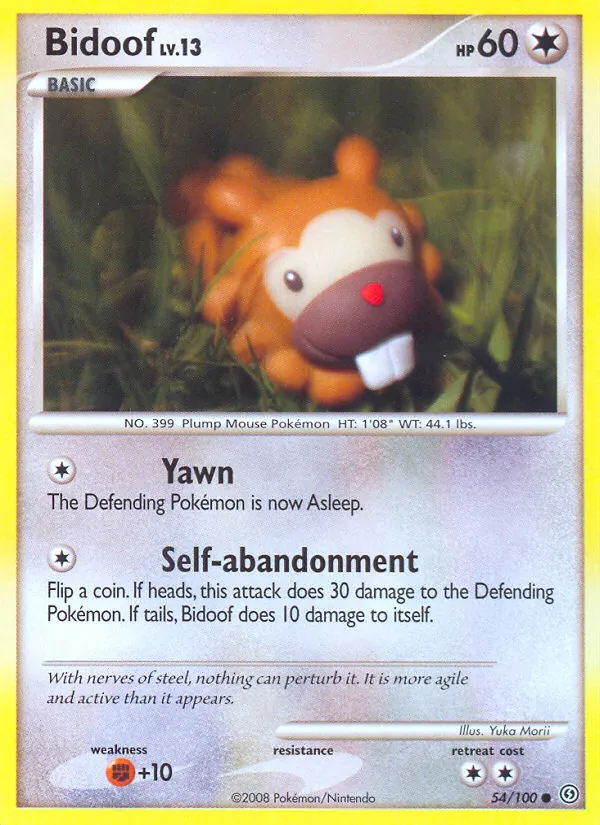 Bidoof Pokémon card