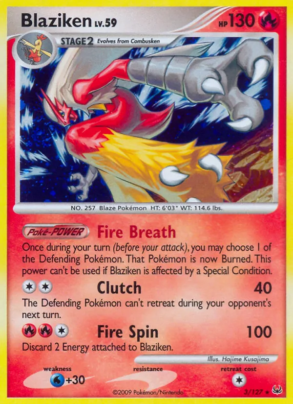 Blaziken Pokémon card
