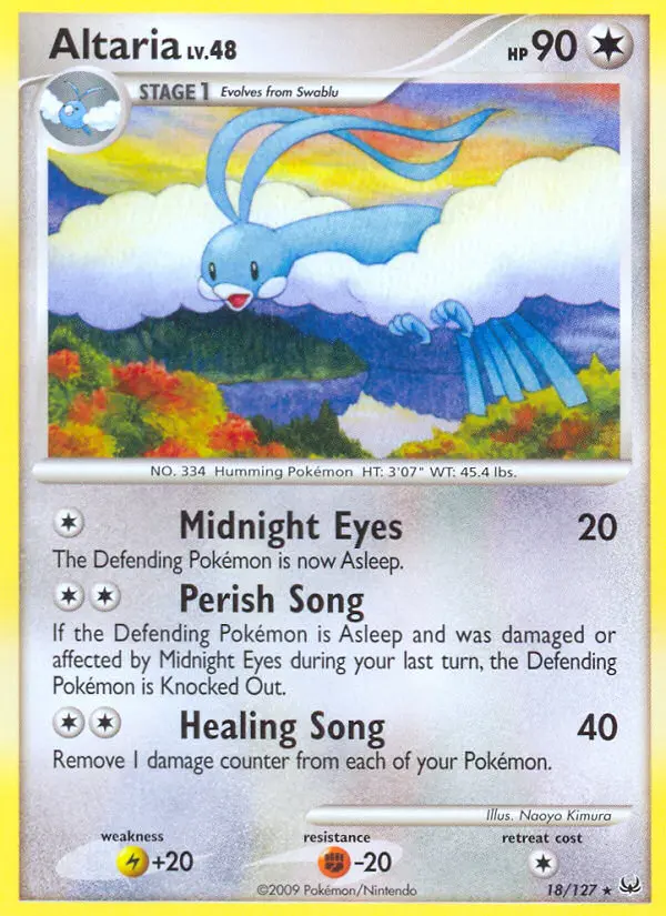Altaria Pokémon card