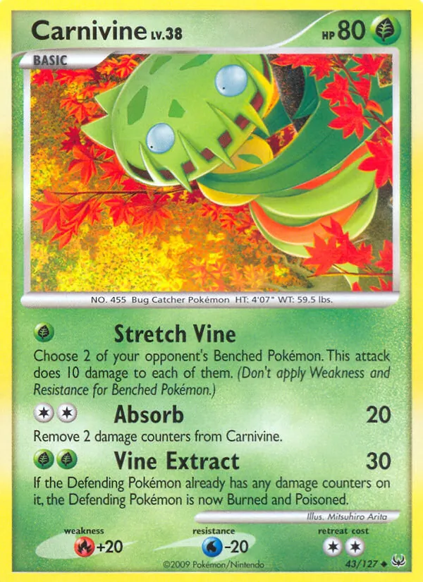 Carnivine Pokémon card