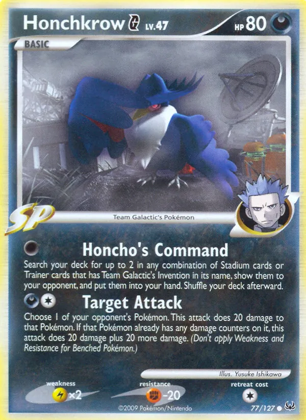 Honchkrow G Pokémon card