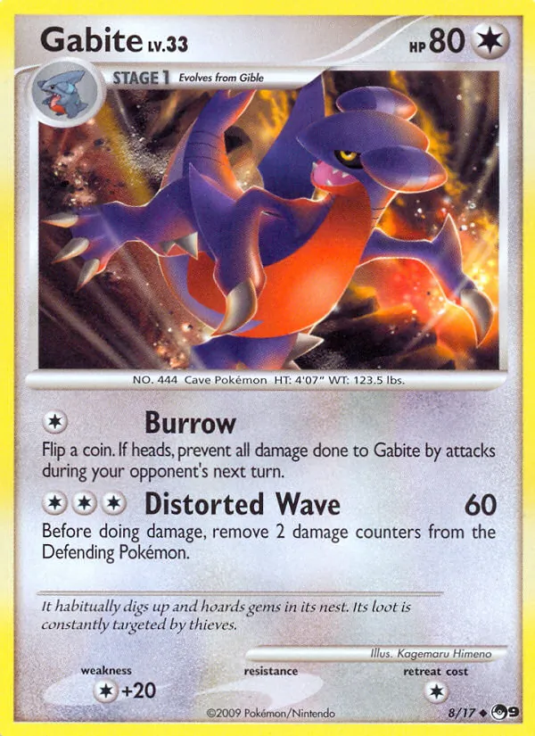 Gabite Pokémon card