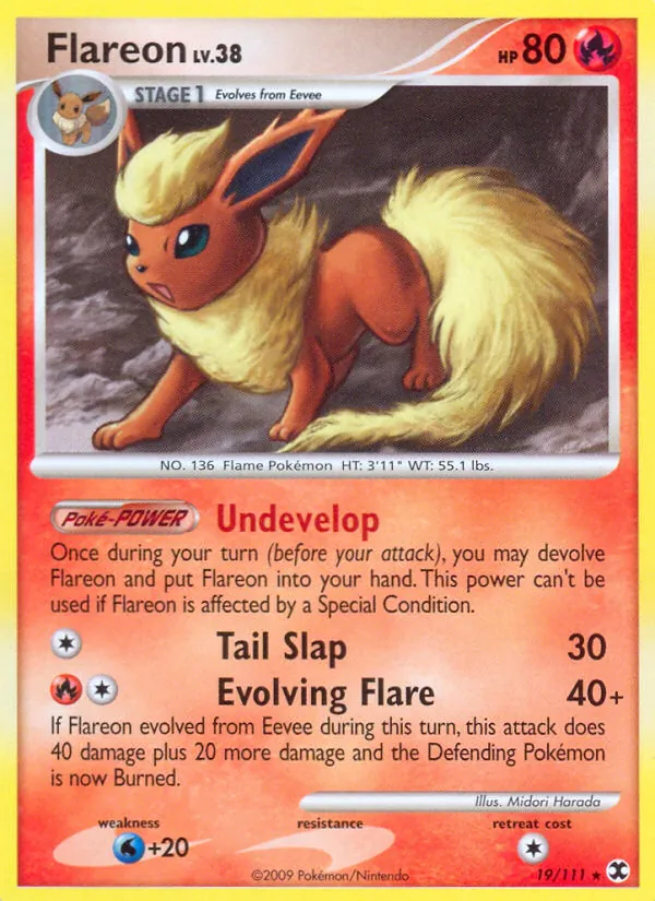 Flareon Pokémon card