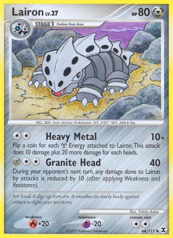 Lairon Pokémon card