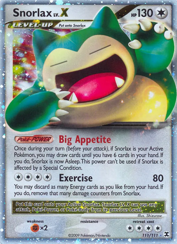 Snorlax Pokémon card