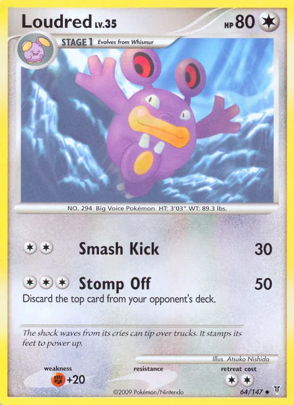 Loudred Pokémon card