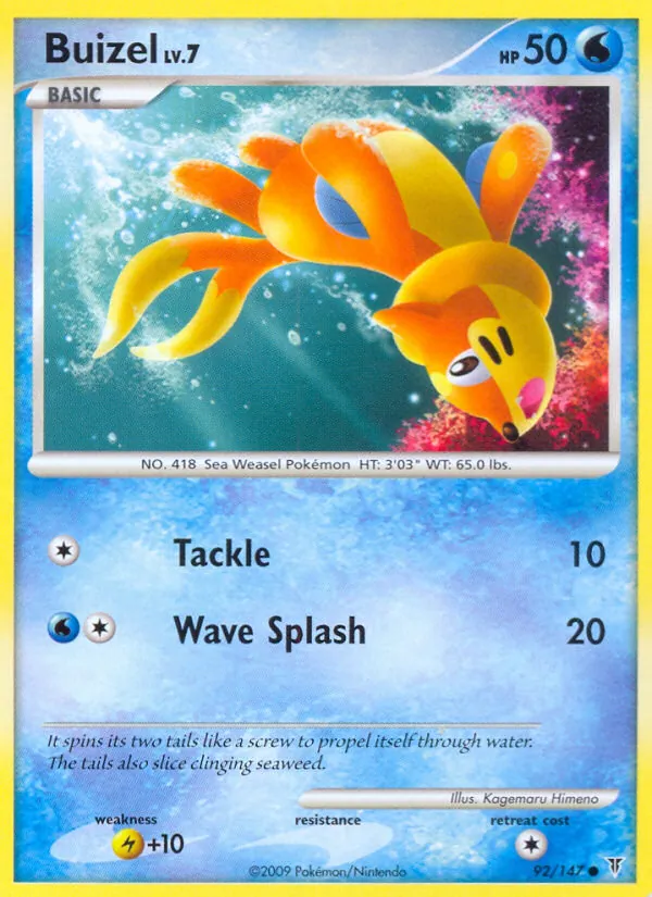 Buizel Pokémon card