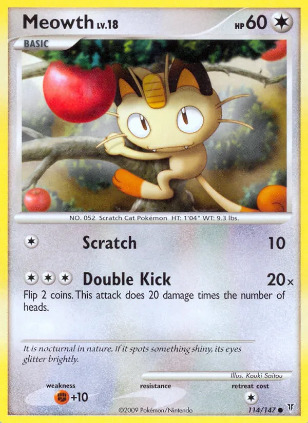 Meowth Pokémon card