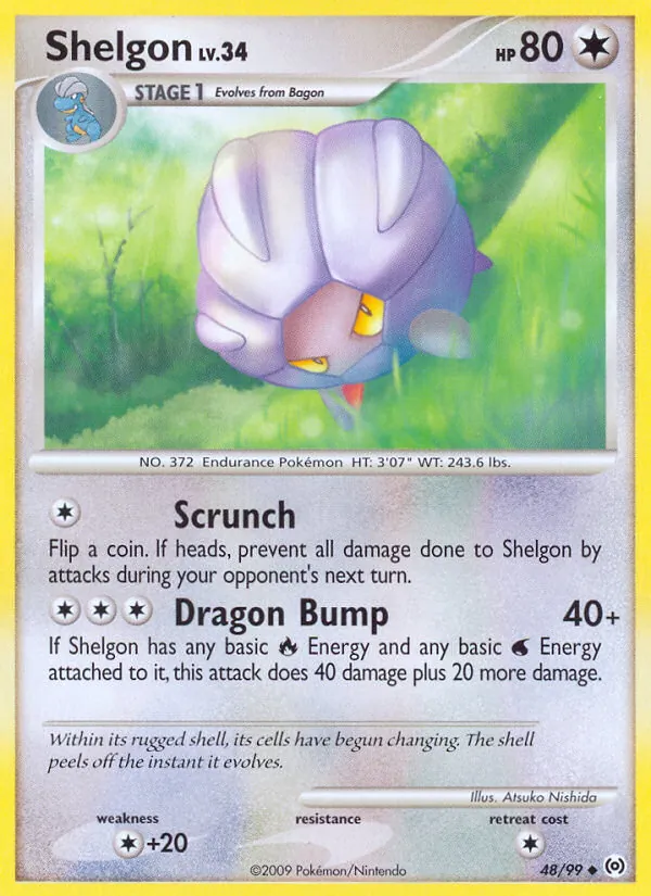 Shelgon Pokémon card
