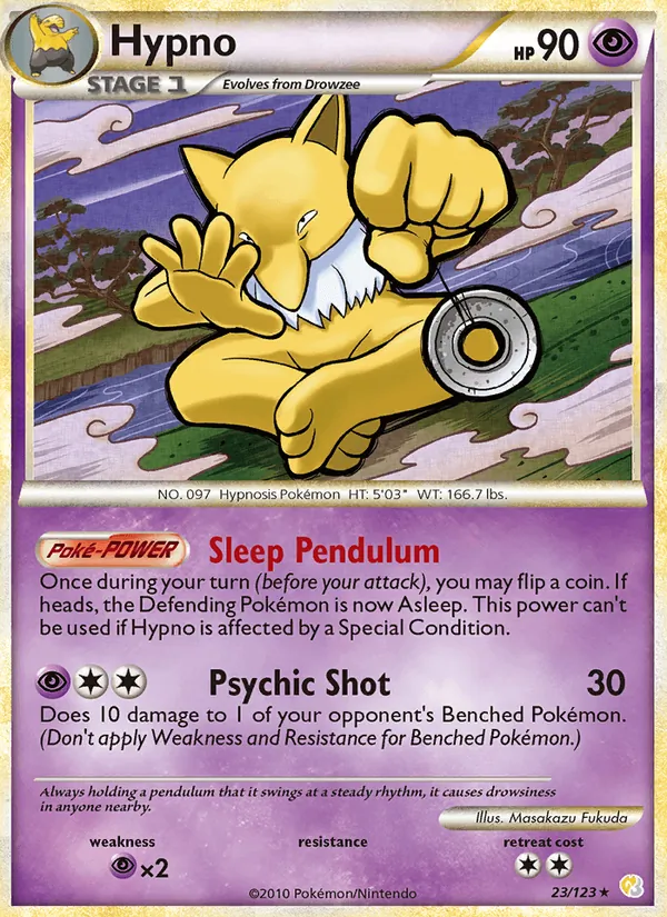 Hypno Pokémon card