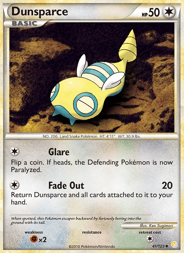 Dunsparce Pokémon card