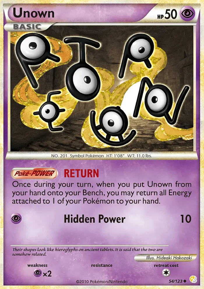 Unown Pokémon card