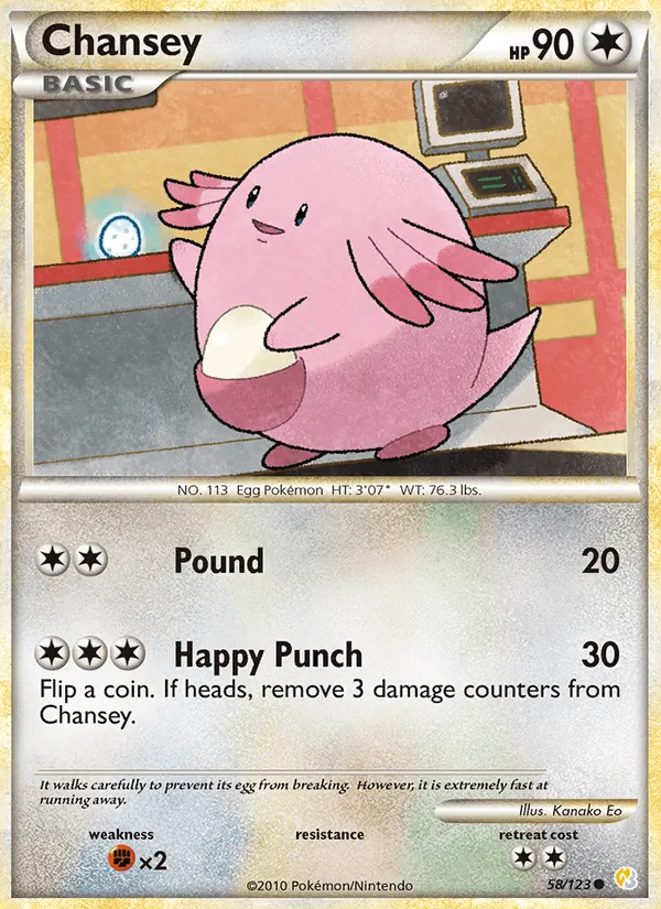 Chansey Pokémon card