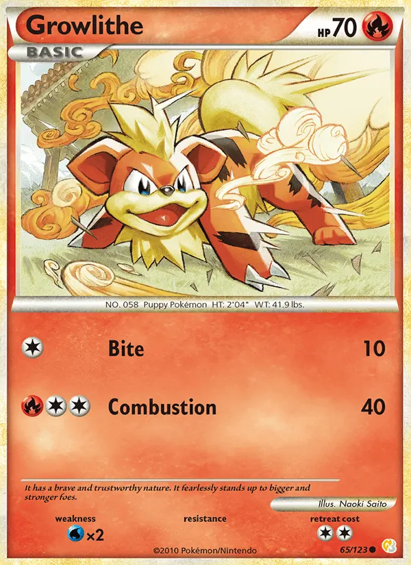 Growlithe Pokémon card