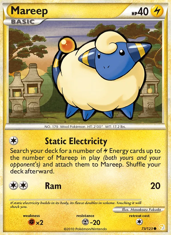 Mareep Pokémon card