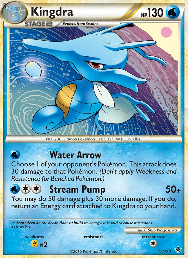 Kingdra Pokémon card
