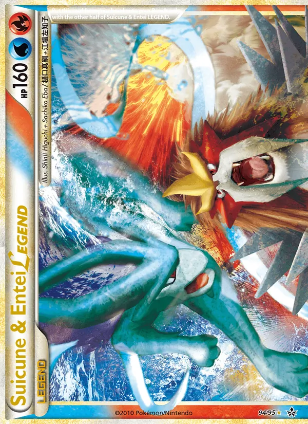 Suicune & Entei LEGEND Pokémon card