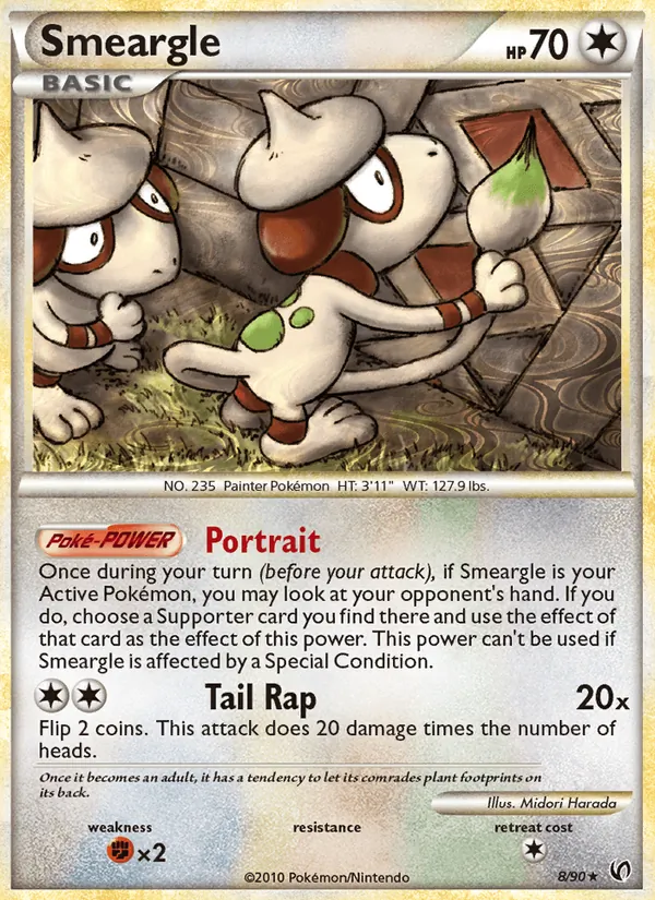 Smeargle Pokémon card