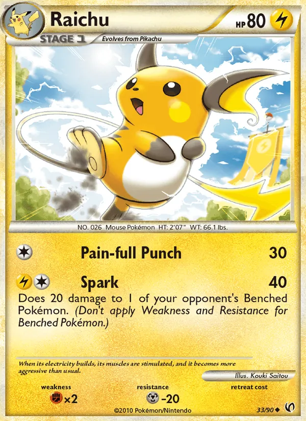 Raichu Pokémon card