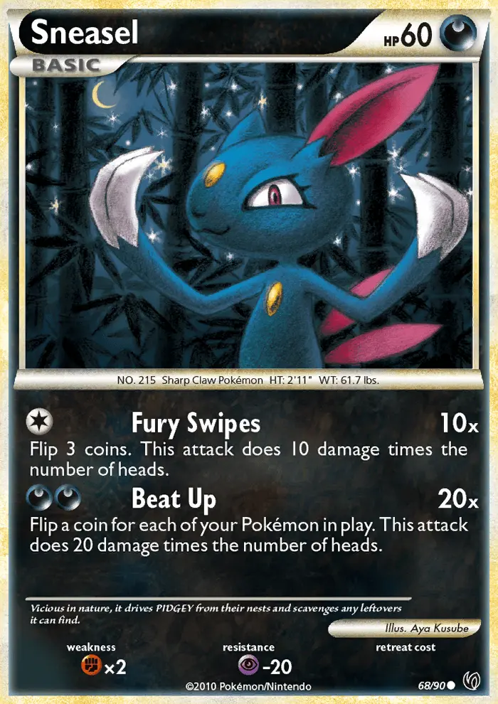 Sneasel Pokémon card