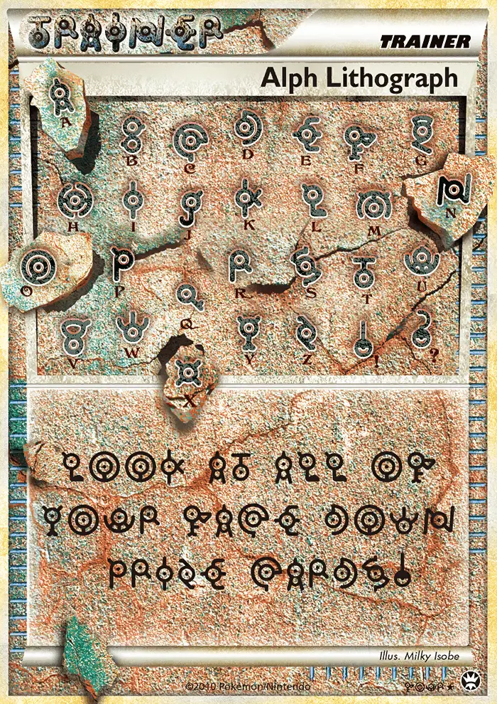 Alph Lithograph Pokémon card
