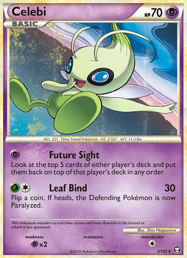 Celebi Pokémon card