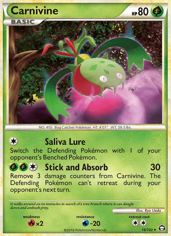 Carnivine Pokémon card