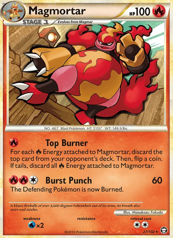 Magmortar Pokémon card