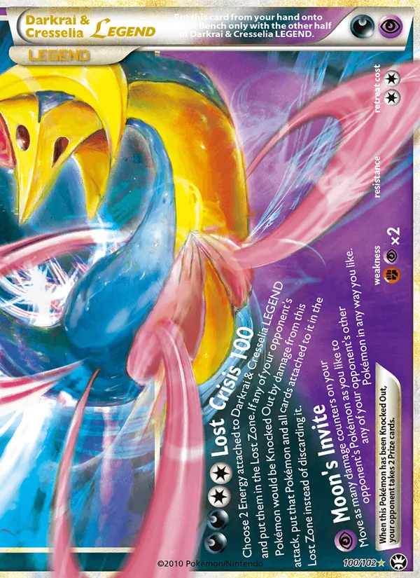 Darkrai & Cresselia LEGEND Pokémon card