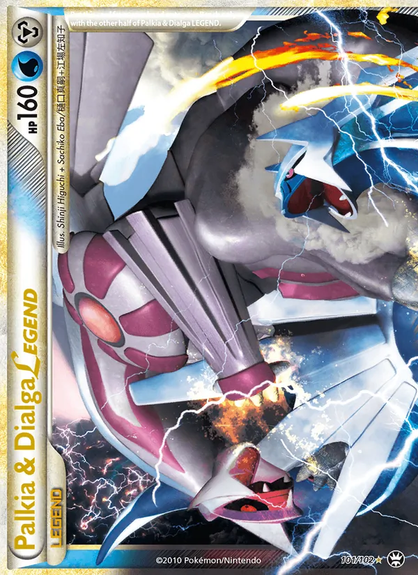 Palkia & Dialga LEGEND Pokémon card