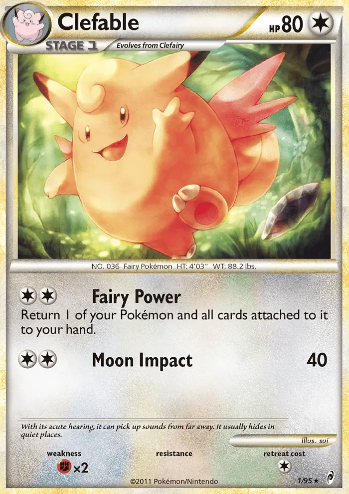 Clefable Pokémon card