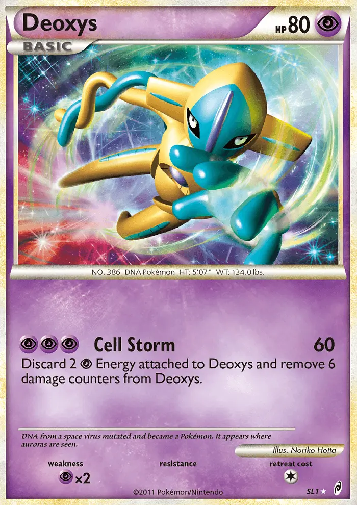 Deoxys Pokémon card