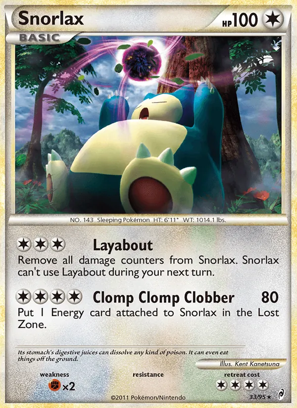 Snorlax Pokémon card