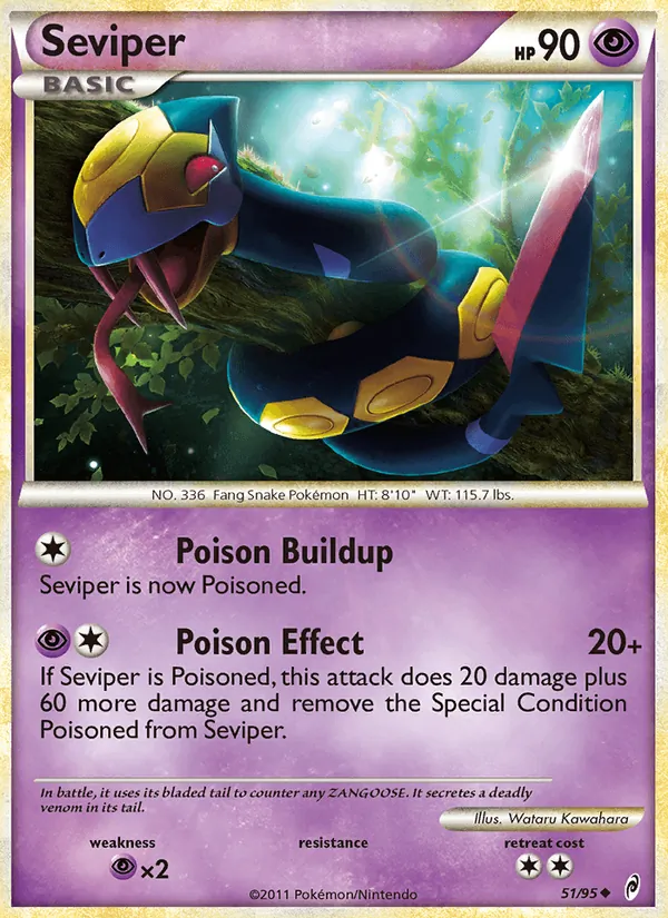 Seviper Pokémon card