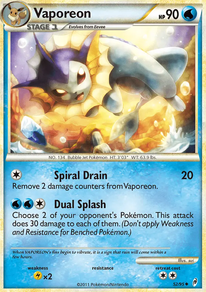 Vaporeon Pokémon card