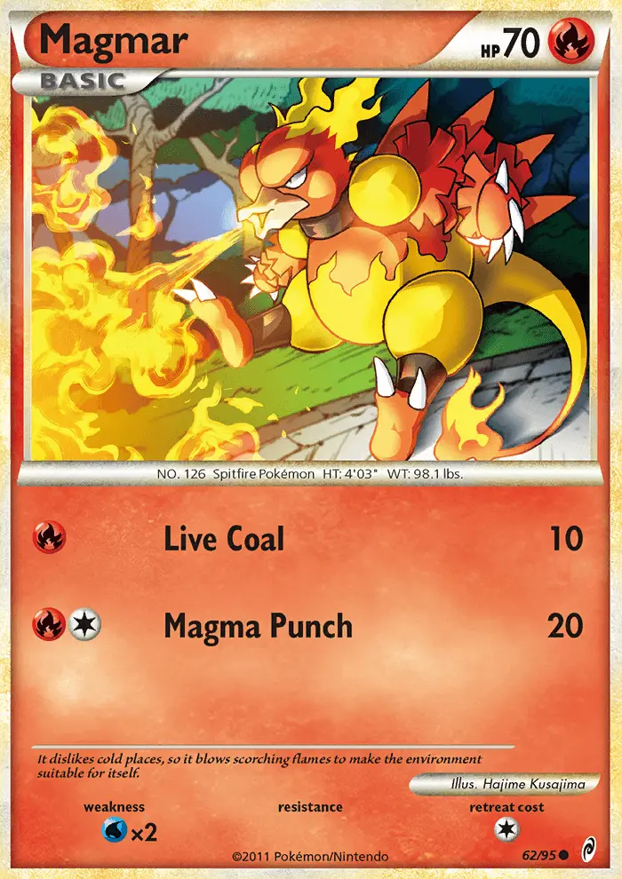 Magmar Pokémon card