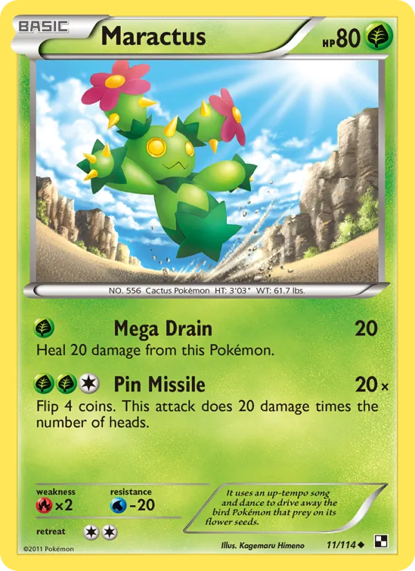Maractus Pokémon card
