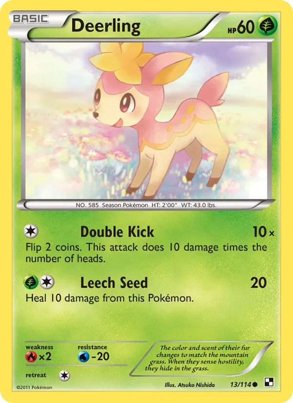 Deerling Pokémon card