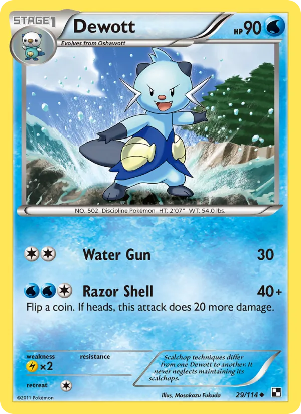 Dewott Pokémon card