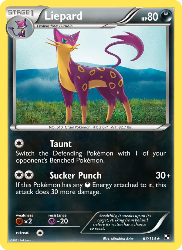 Liepard Pokémon card