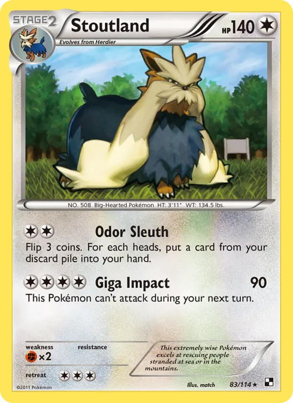 Stoutland card