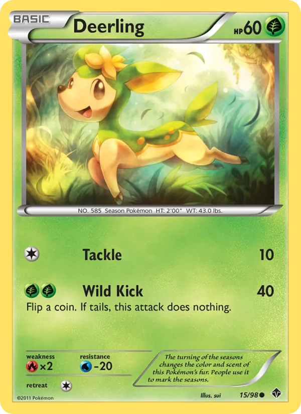 Deerling Pokémon card