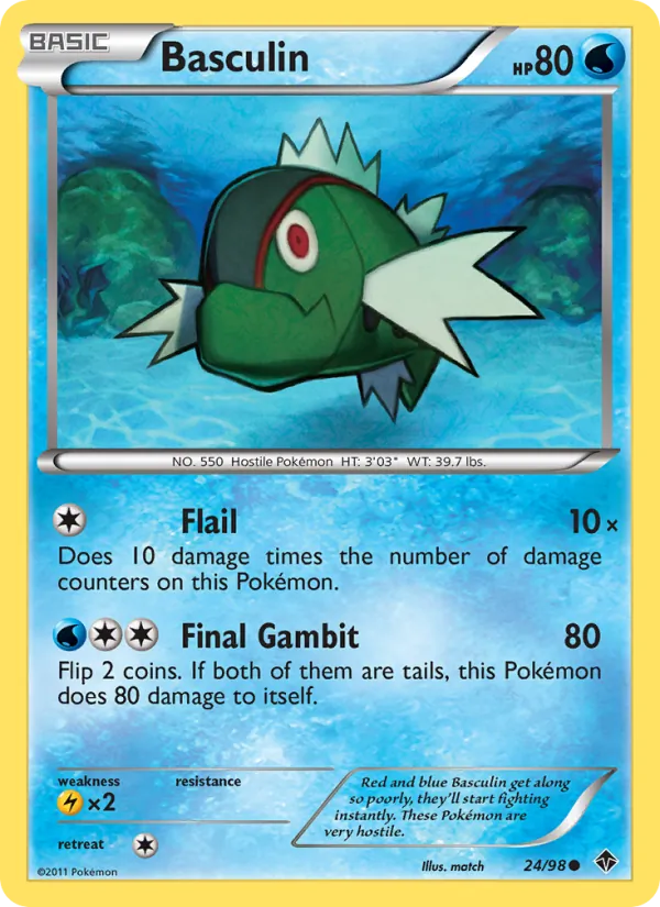 Basculin Pokémon card