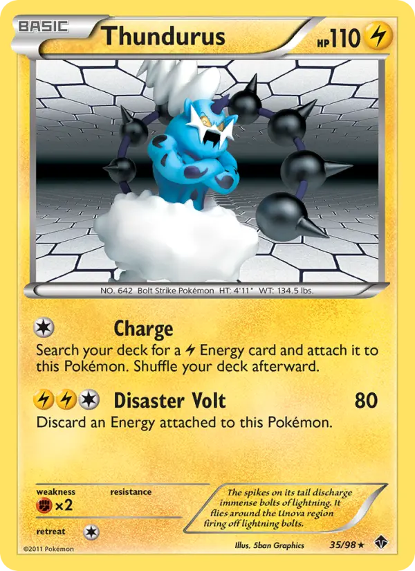 Thundurus Pokémon card