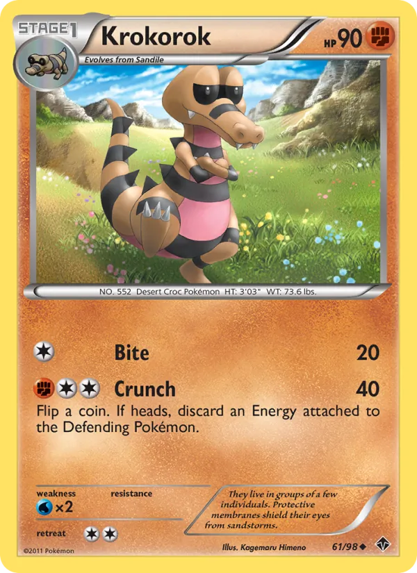 Krokorok Pokémon card