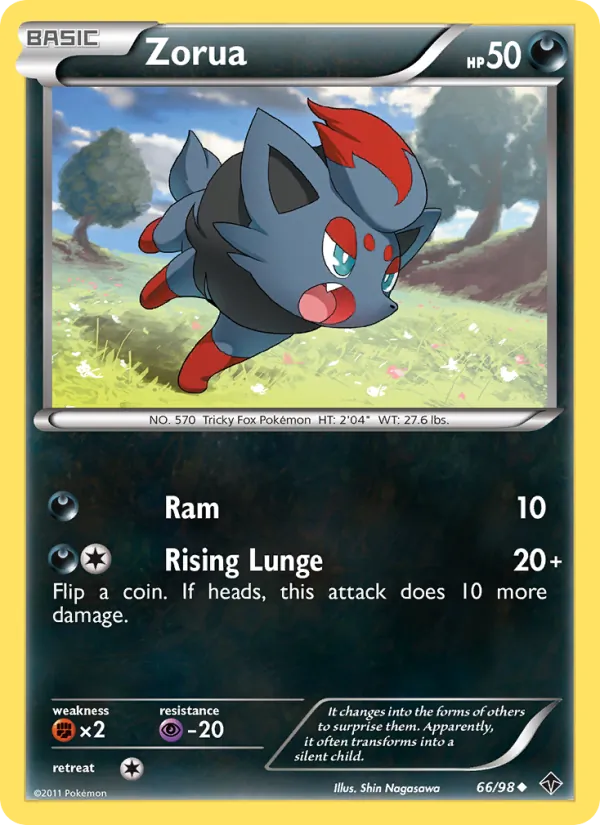 Zorua Pokémon card