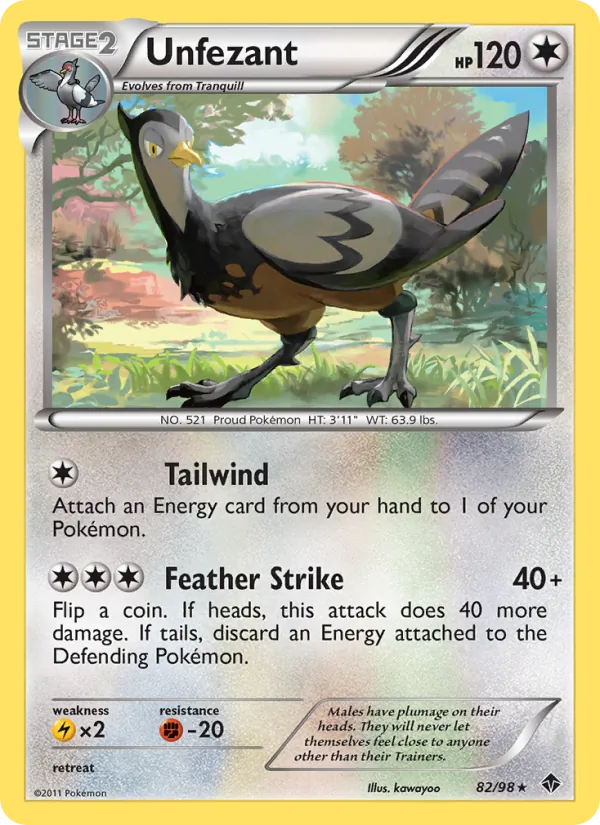 Unfezant card