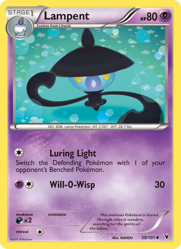 Lampent Pokémon card