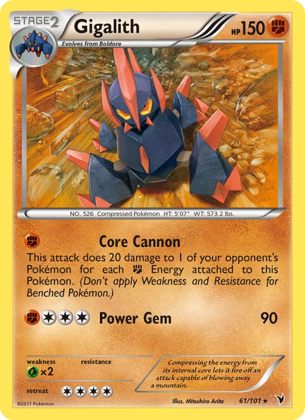 Gigalith Pokémon card