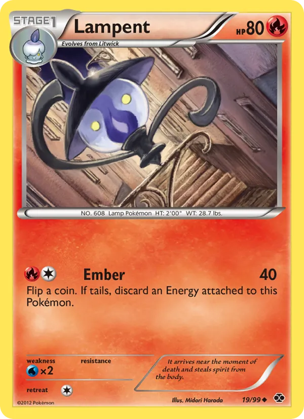 Lampent Pokémon card